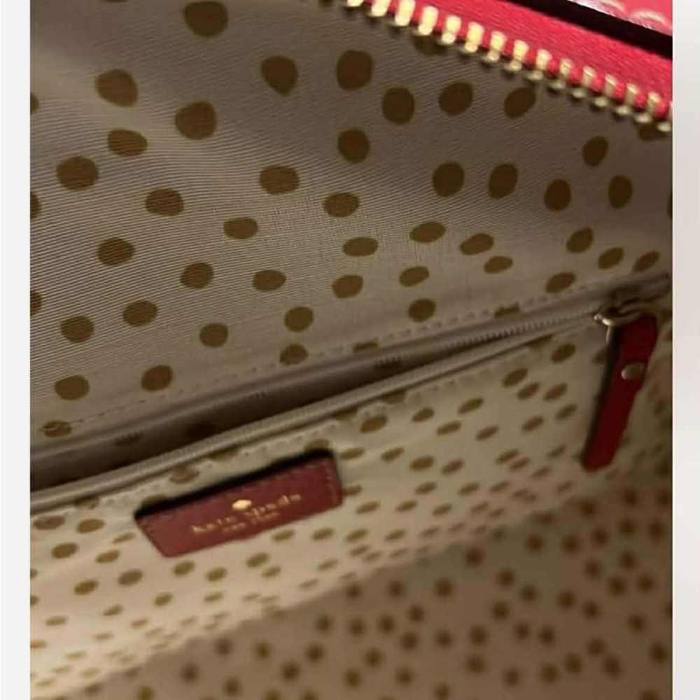 kate spade Red Leather Top-Handle Satchel - Picture 6 of 10